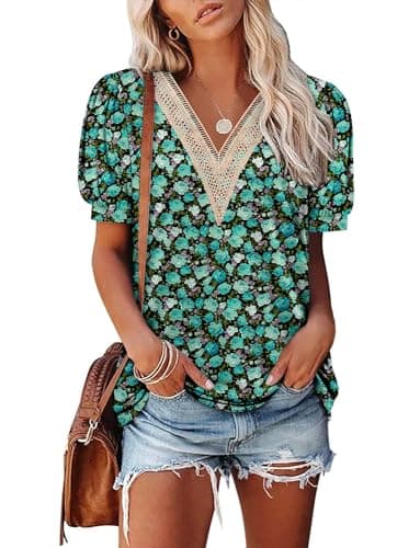 Angerella Floral Print Blouses for Women