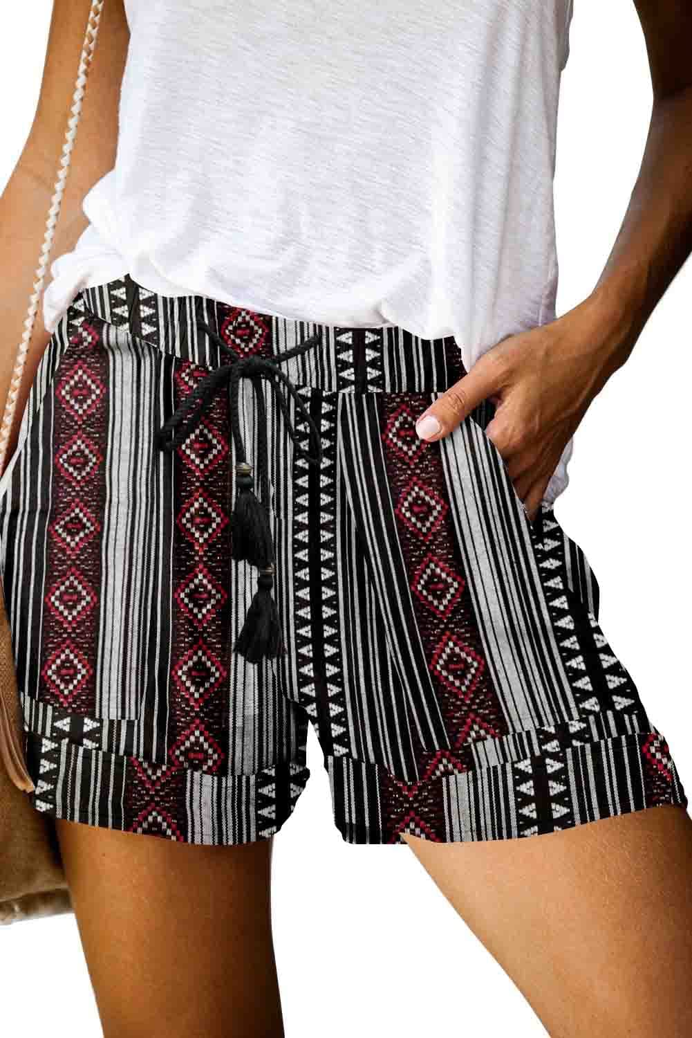 Women's Stripe Print Shorts