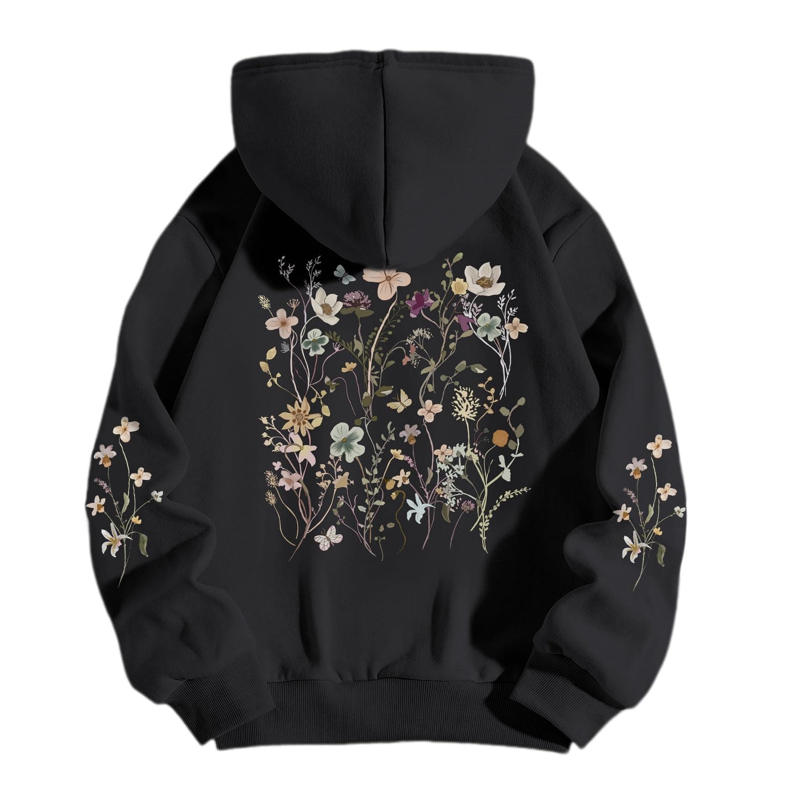 Sulayesh Women's Vintage Floral Hoodie - Cute Boho Sweatshirt